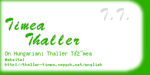 timea thaller business card